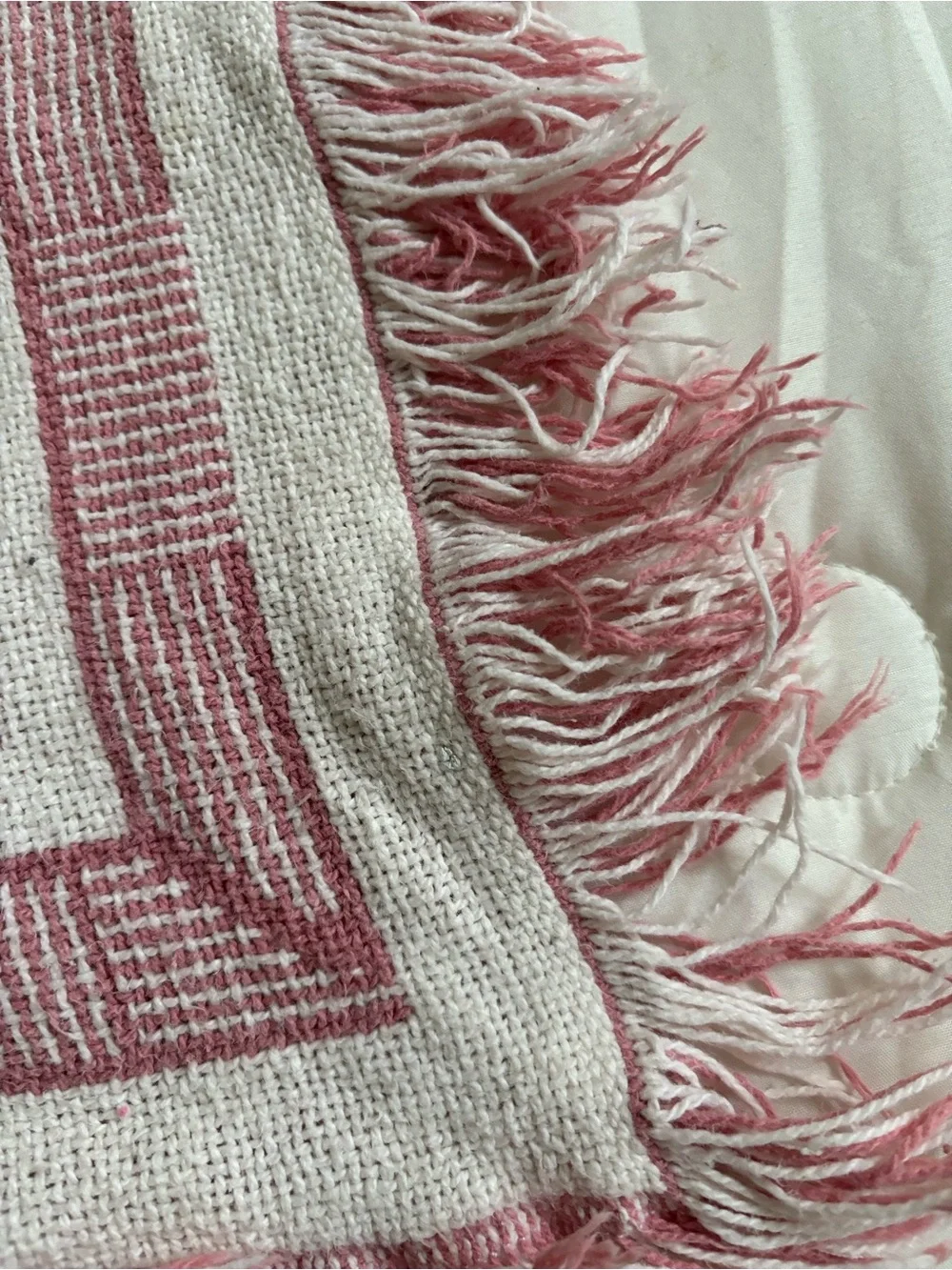 Sugar and Spice Pink Woven Throw Blanket